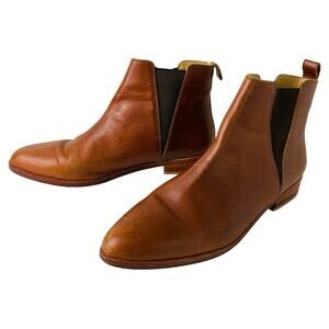 Nisolo Eva Chelsea Brown Leather Ankle Boot Women's 10 Pull On Boho Minimalist